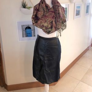 WHBM faux leather pencil skirt